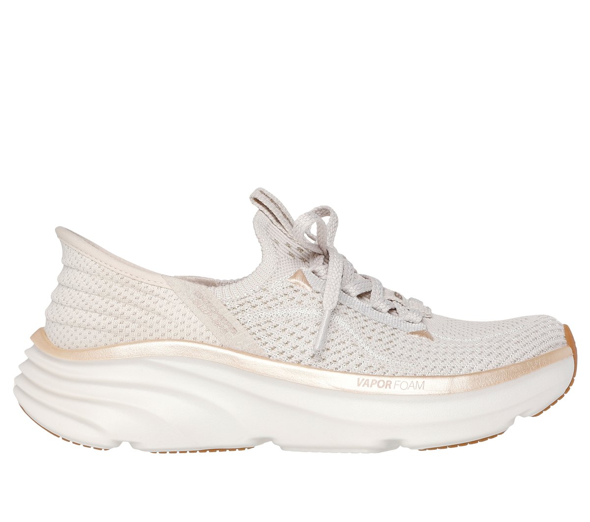 Skechers Slip-Ins Relaxed Fit: D'lux Vapor - Evening Glow Chaussures Moyen Width En Beige/DorÃ©, Pointure 39.5, Vegan, Lavable En Machine-image