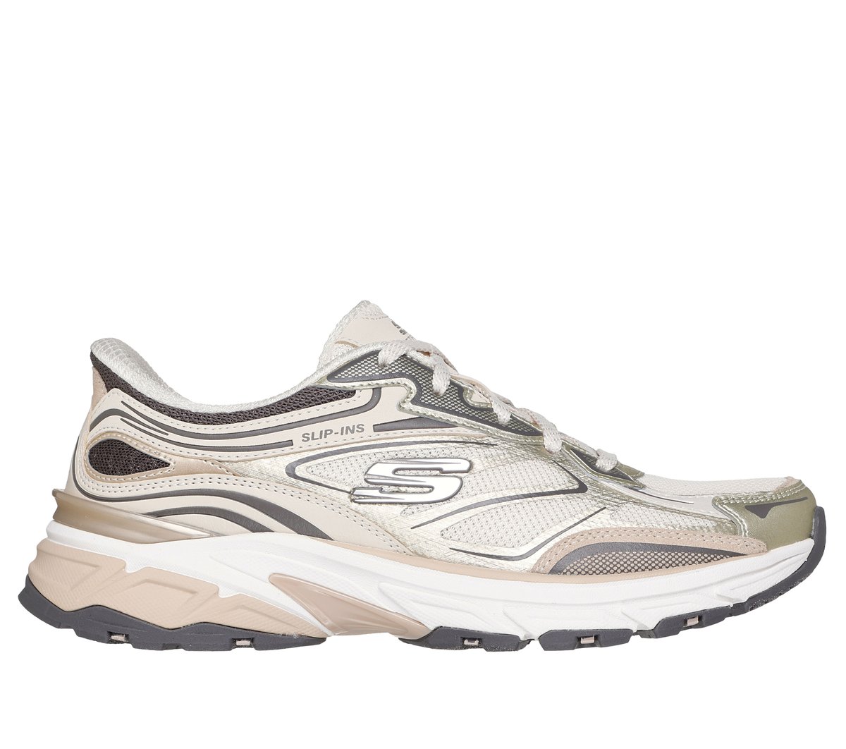 Skechers Slip-ins: Stamina Sport en Natural/Oro, talla 37
