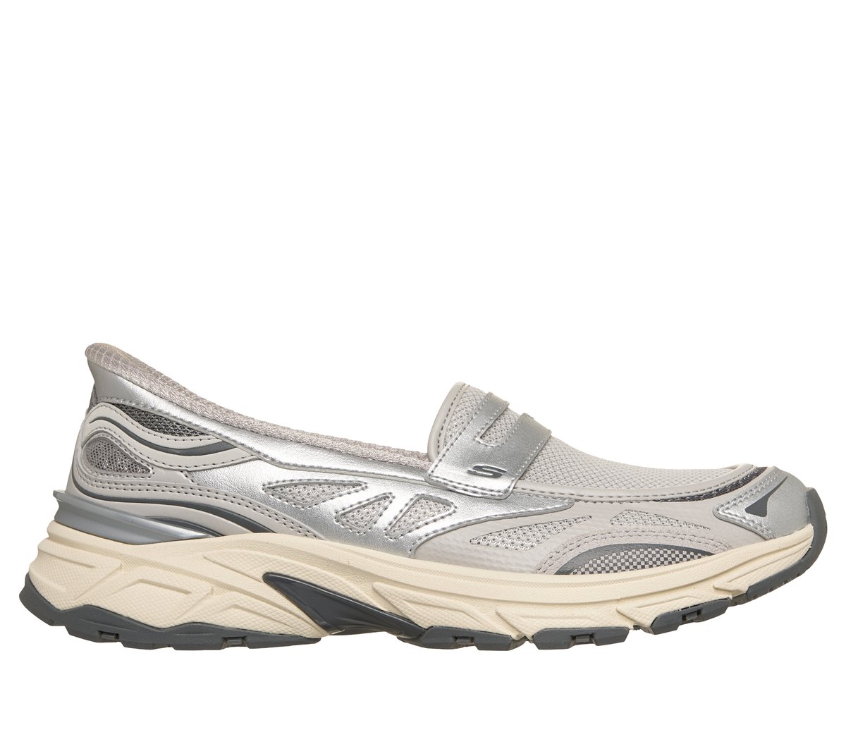 Skechers Slip-ins: Stamina Sport - Instant Icon en Plata, talla 36