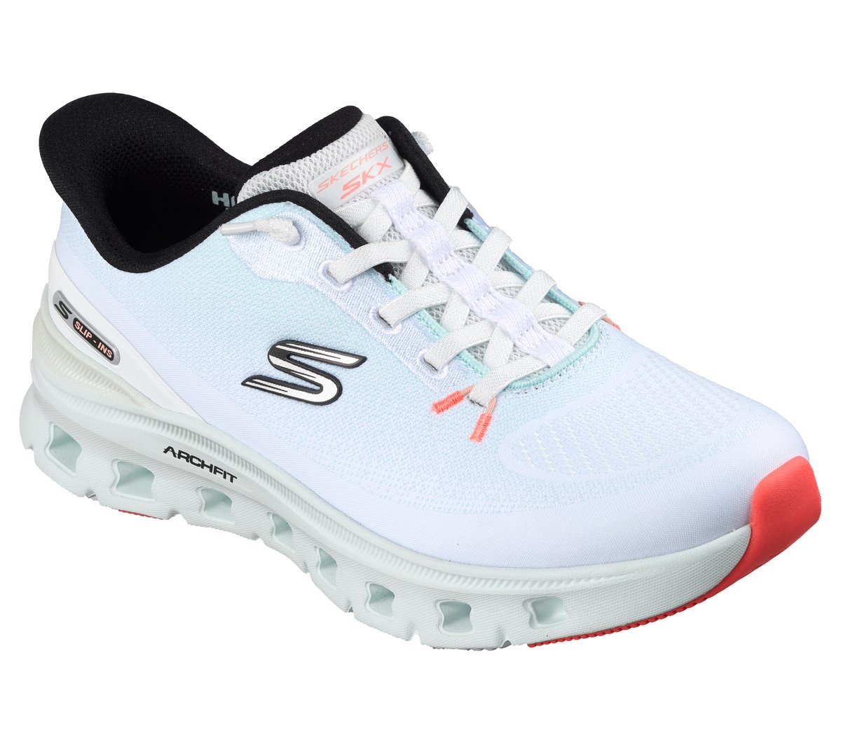 Skechers Slip-ins: Arch Fit Glide-Step Pro Chaussures Moyen Width en Bleu Clair, Vegan, Lavable en machine