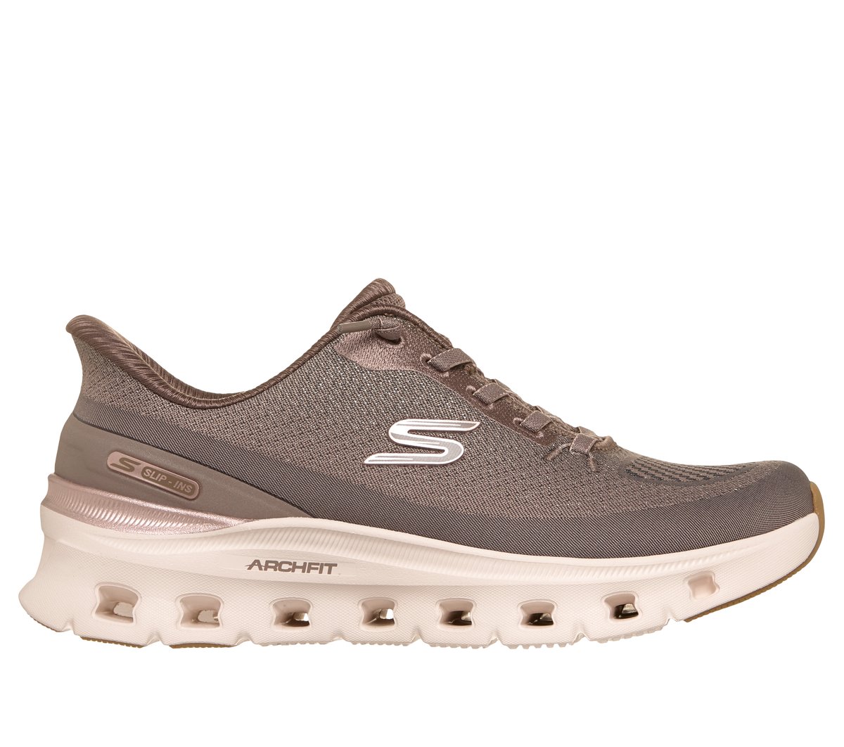 Skechers Skechers Women's Slip-ins: Arch Fit Glide-Step Pro - Golden Pace Sneaker in Chocolate, Size 6.5 | Textile/Synthetic, Vegan, Machine Washable