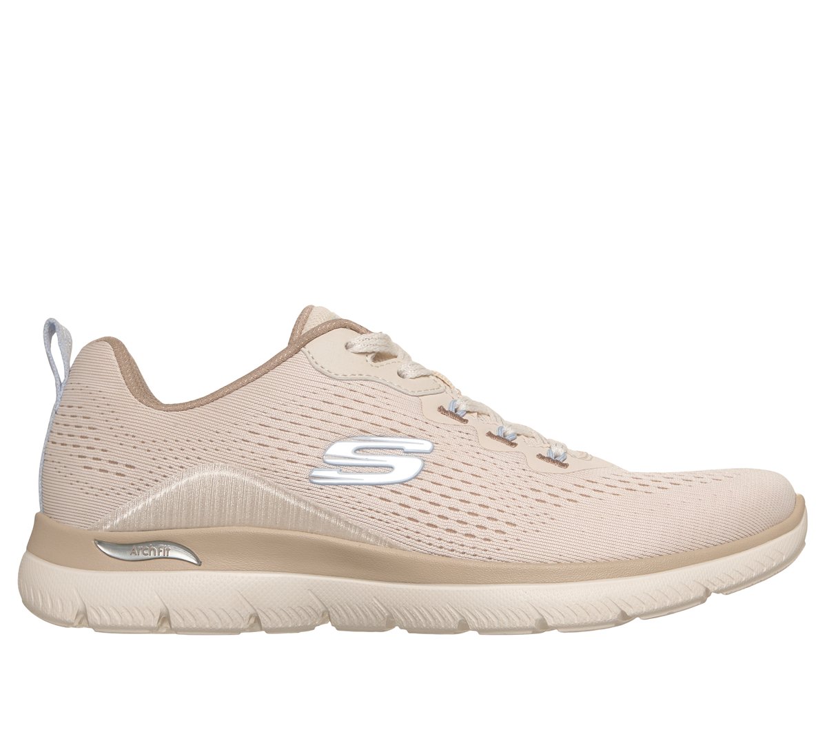 Skechers Arch Fit Summits - Daily Flow en Natural/Taupe, talla 39, Vegan