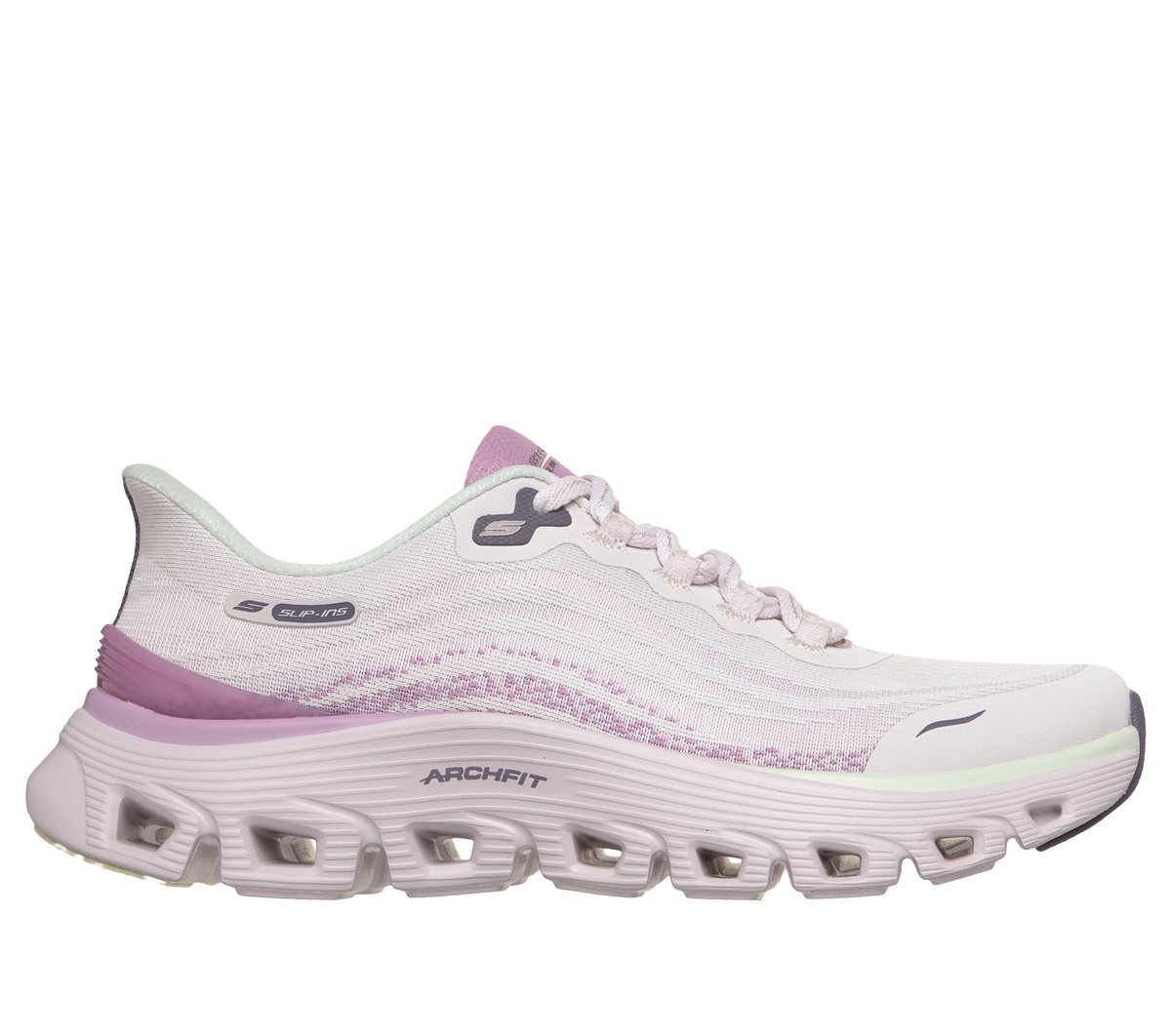 Skechers Slip-ins: Arch Fit Glide-Step Wave en Lavanda, talla 38, Vegan
