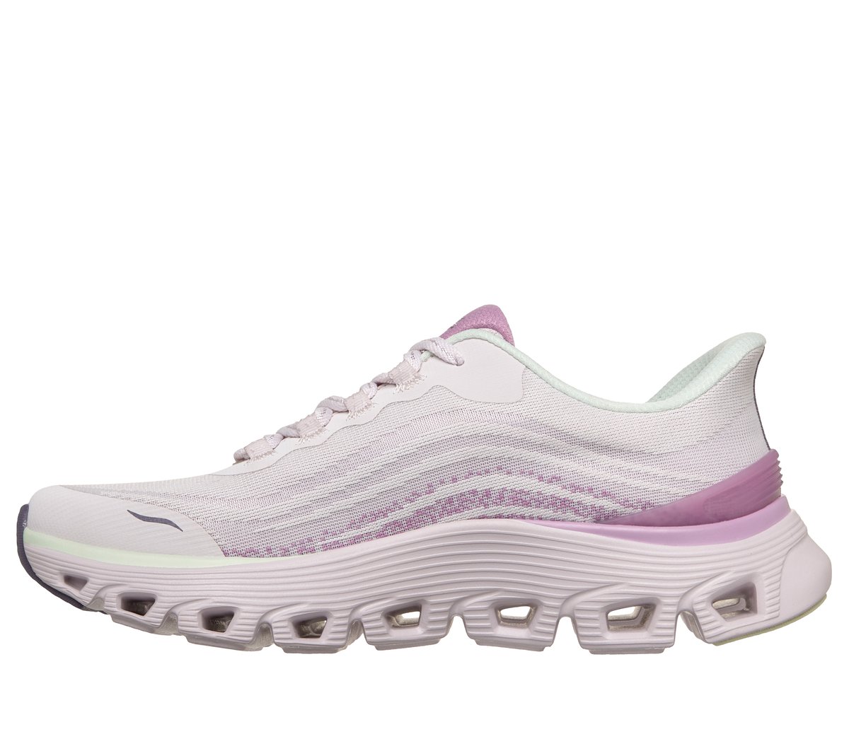 Skechers Slip-ins: Arch Fit Glide-Step Wave Chaussures Moyen Width en Lavande, Vegan, Lavable en machine