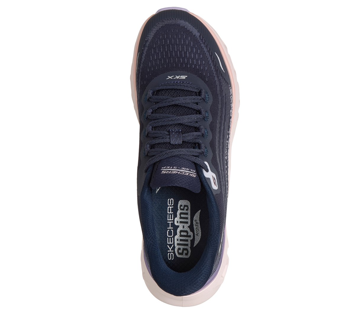 Skechers Slip-ins: Arch Fit Glide-Step Wave Chaussures Moyen Width en Bleu Marine, Vegan, Lavable en machine