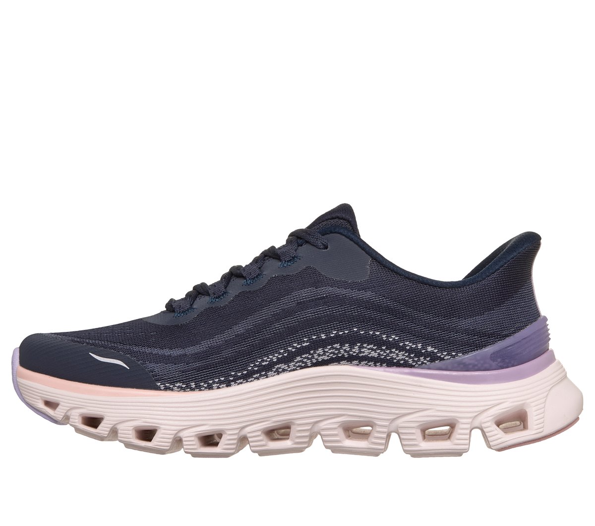 Skechers Slip-ins: Arch Fit Glide-Step Wave Chaussures Moyen Width en Bleu Marine, Vegan, Lavable en machine