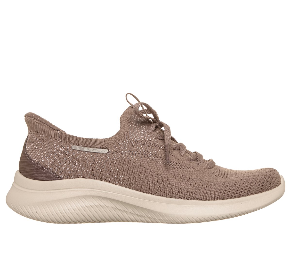 Skechers Skechers Women's Slip-ins: Ultra Flex 4.0 Sneaker in Dark Taupe, Size 3 | Textile/Synthetic, Vegan, Machine Washable