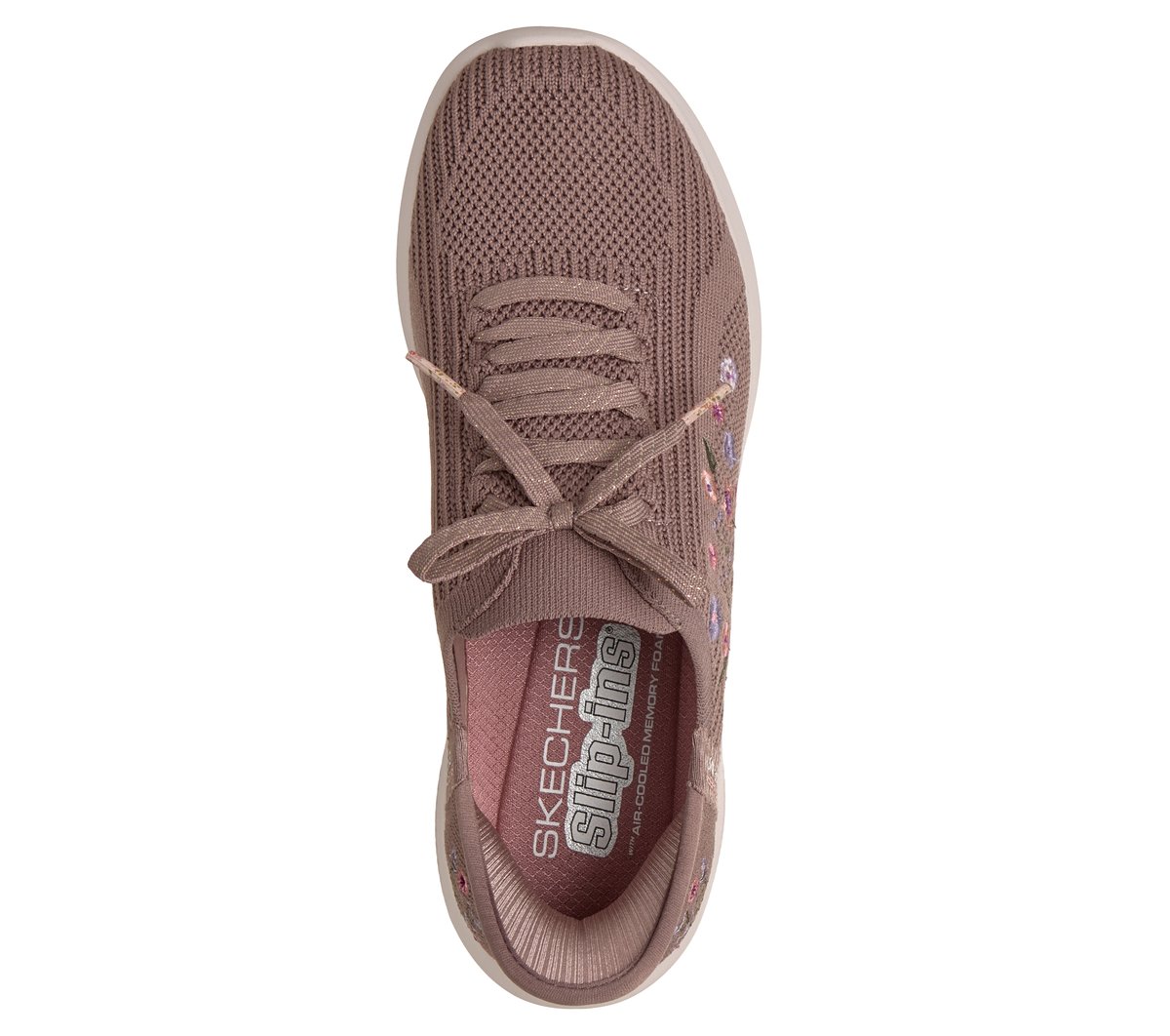 Skechers Donna Slip-Ins Mommy & Me: Ultra Flex 4.0 - Sweet Petals Sneaker In Marrone, Taglia 37.5, Vegan, Lavabile In Lavatrice - 2