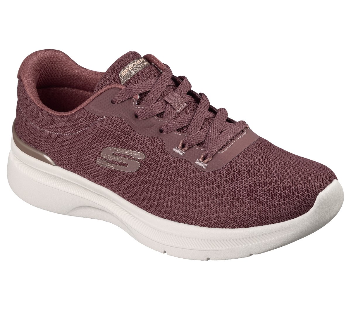 Skechers Femme Dynamight 3.0 Radiant Hour Baskets Natural MeshSyntheticTrim - vue 10
