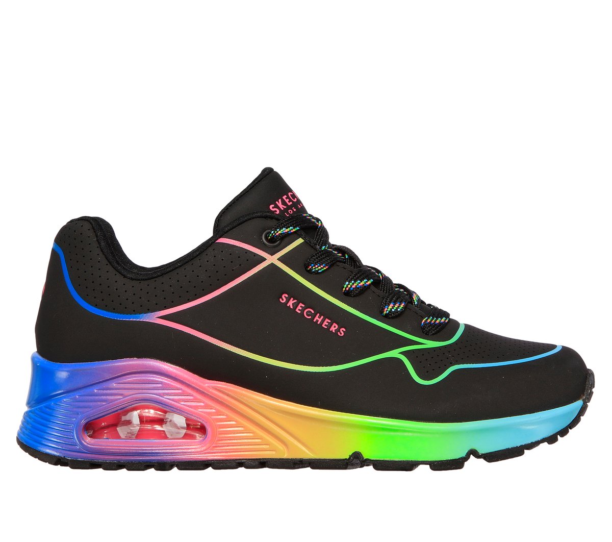 Skechers UNO - Pop of Sunshine en Negro, talla 36