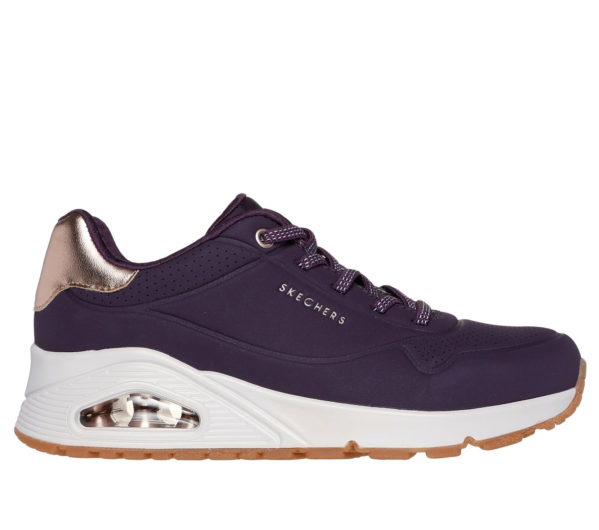 Skechers UNO - Shimmer Away en Moradooscuro, talla 38