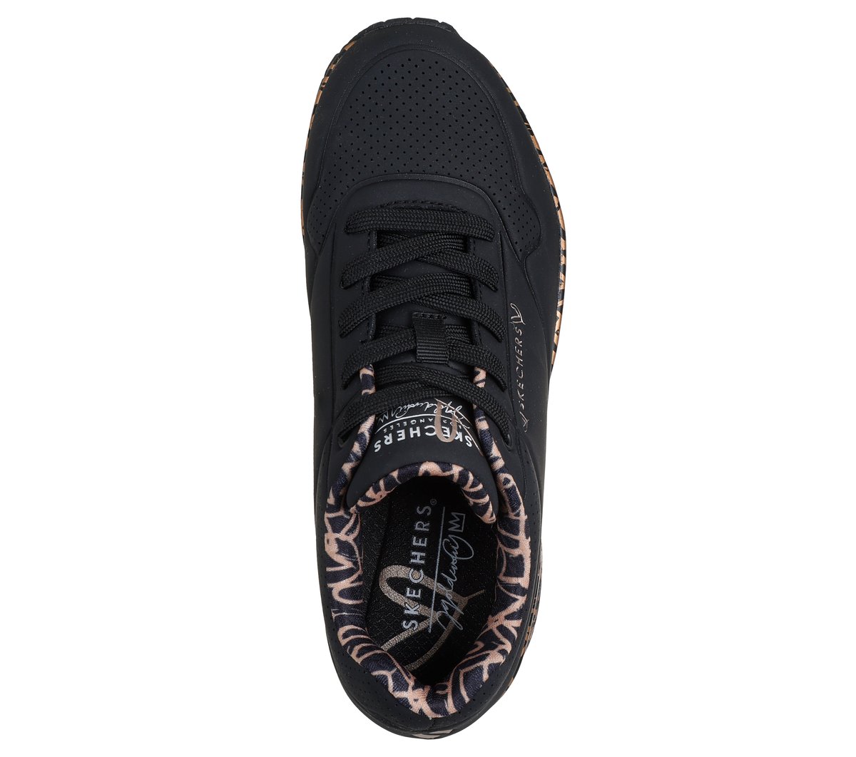 Skechers Donna X Jgoldcrown: Uno - Loving Love Sneaker In Nero/Rosa Oro, Taglia 35 - 2