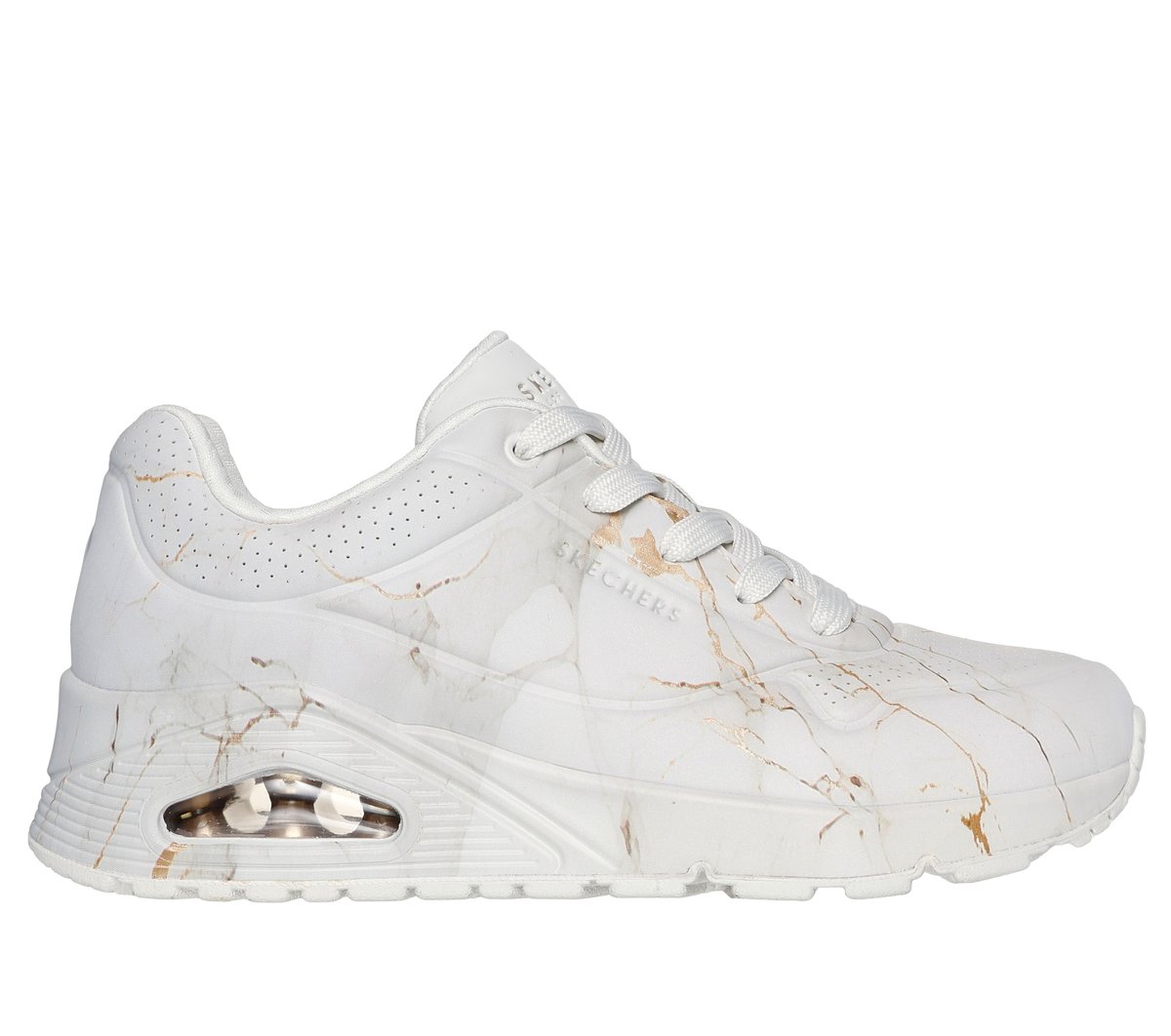 Skechers UNO - Marble Marvel en Rota Blanca, talla 36