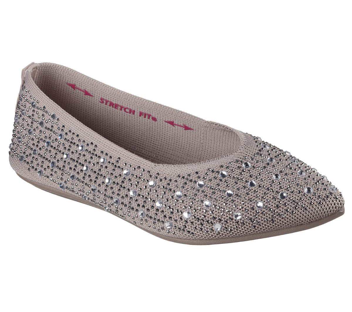 Skechers Cleo Point - Gleam N' Glow Chaussures Moyen Width en Taupe, Vegan