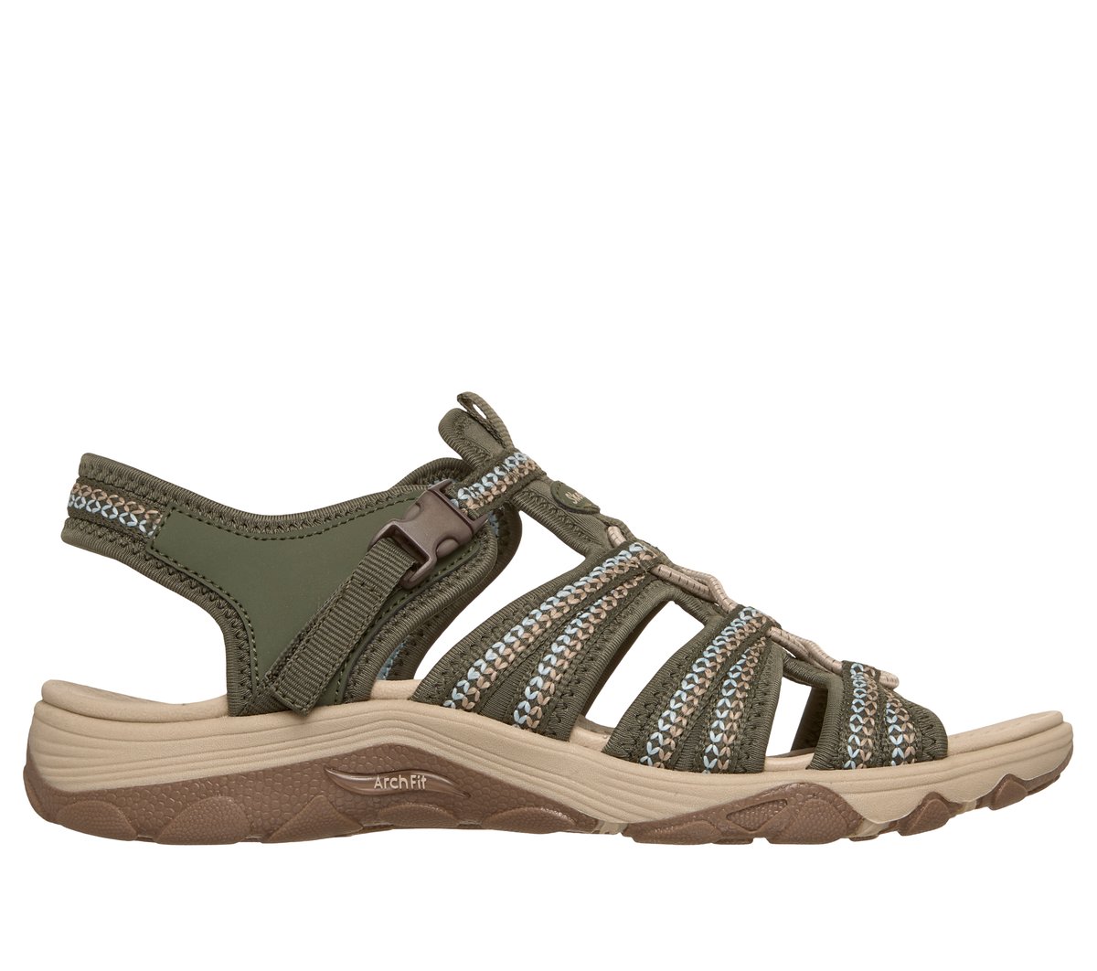 Skechers Arch Fit Reggae en Oliva, talla 36, Vegan