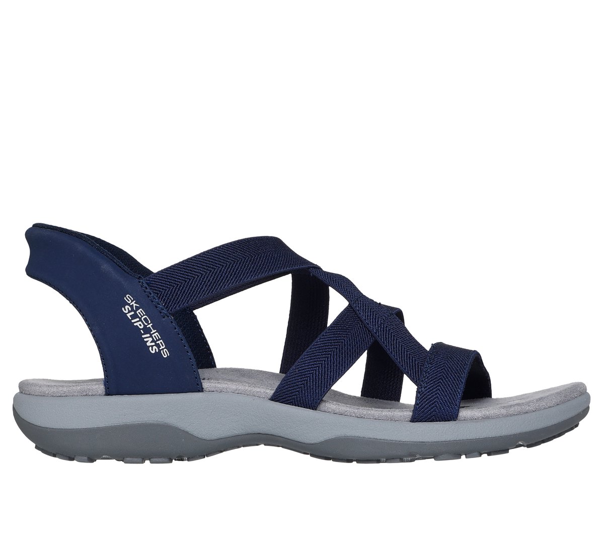 Skechers Slip-ins: Reggae Slim - Stretch Flex en Navy, talla 41, Vegan