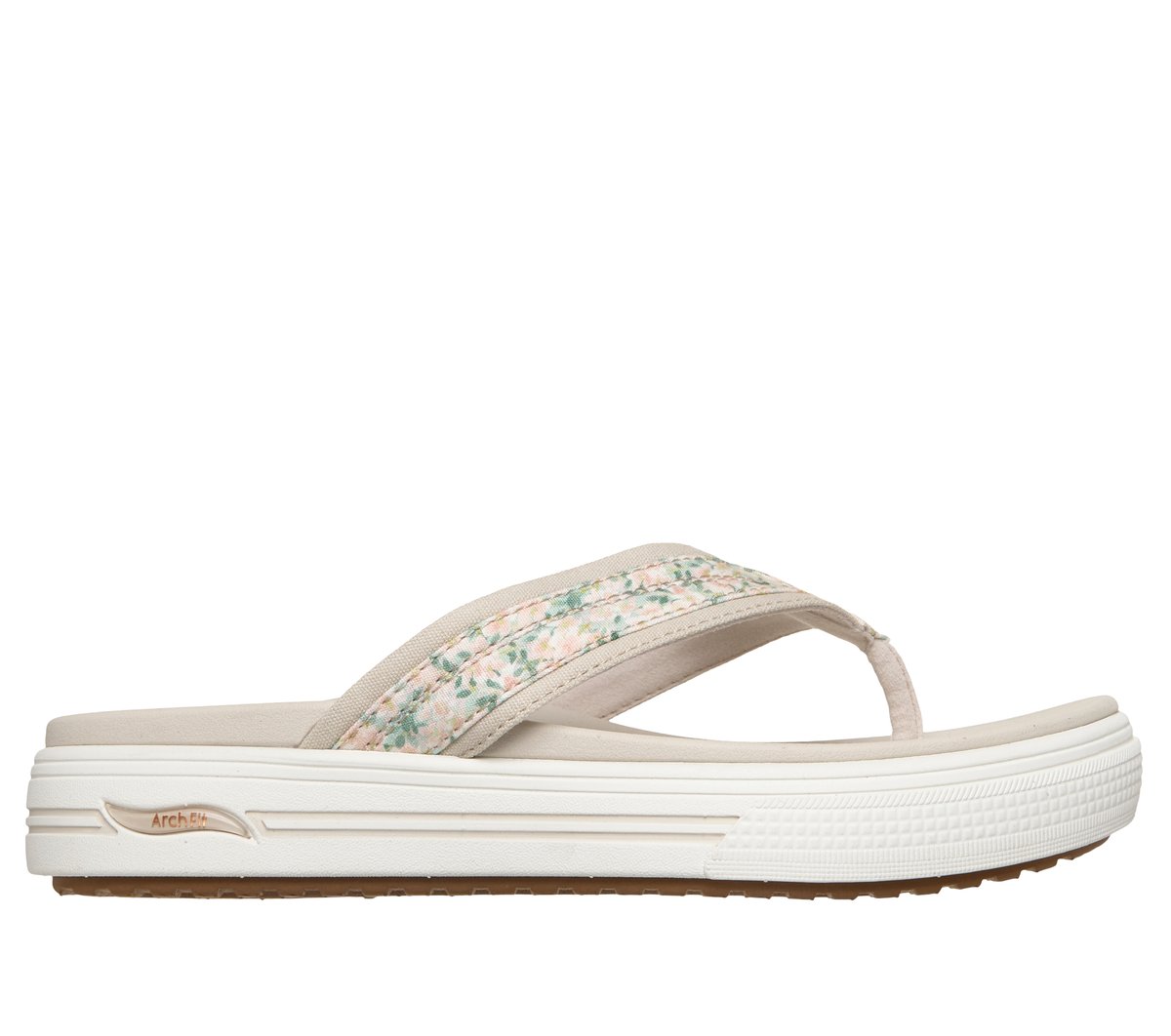 Skechers Arch Fit Arcade Sandal - Flora Friends en Rota Blanca, talla 35, Vegan