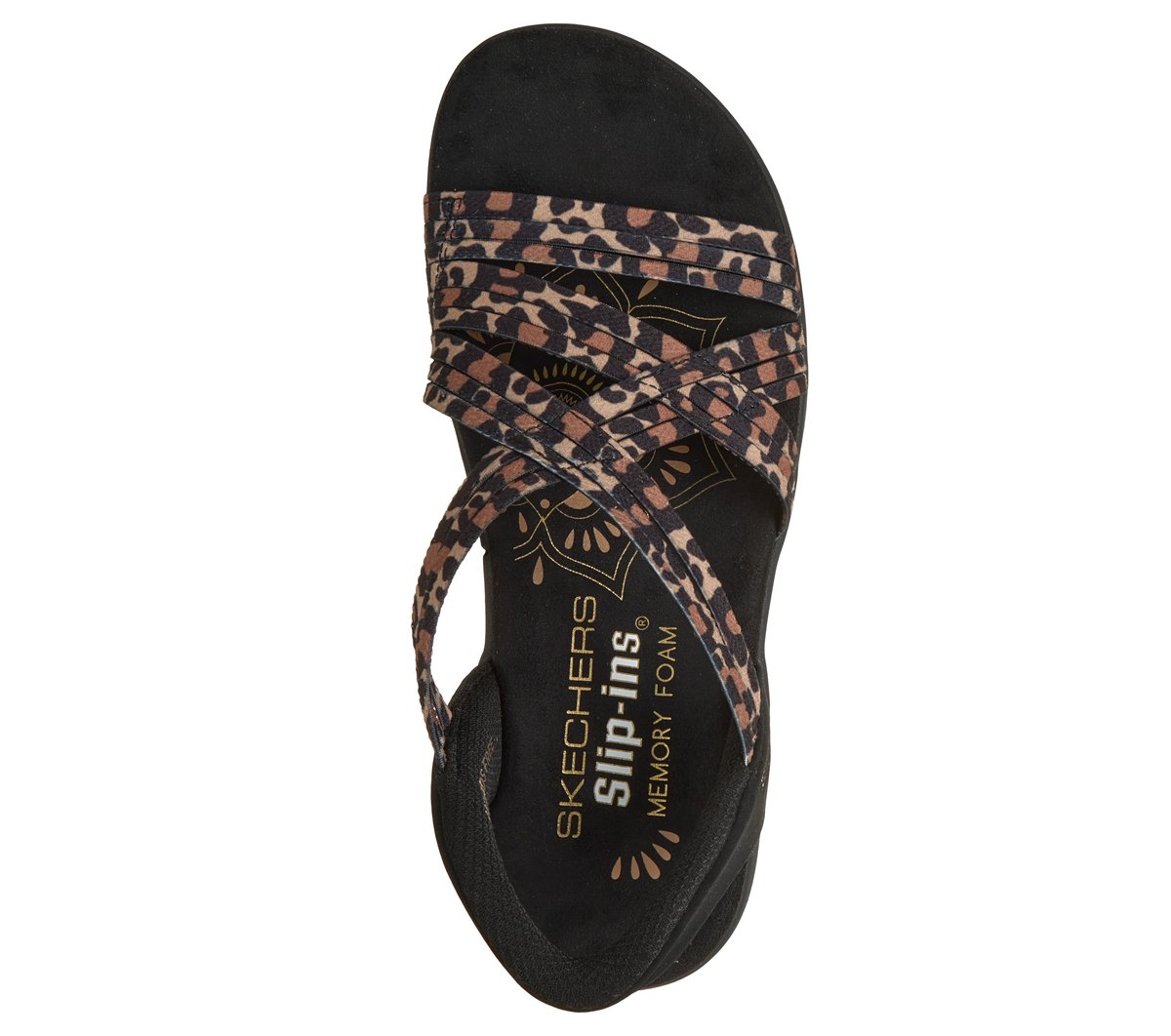 Skechers Donna Slip-Ins: Reggae Slim - Simply Stretchy Sandali In Leopardo, Taglia 37, Vegan, Lavabile In Lavatrice - 2