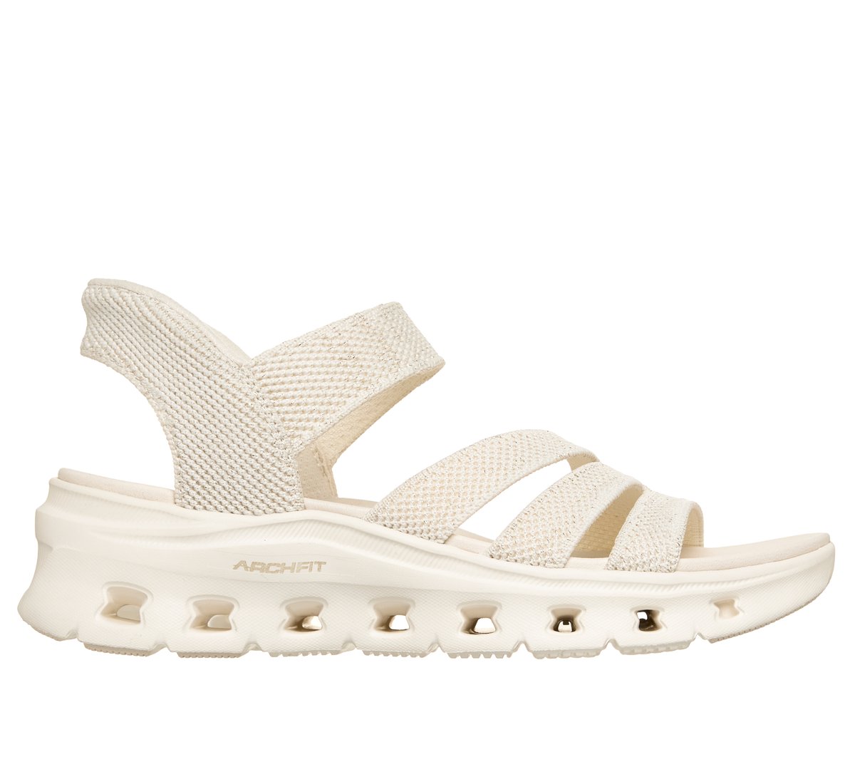 Skechers Slip-ins: Arch Fit Glide-Step Pro Sandal - Ace en Rota Blanca, talla 38, Vegan
