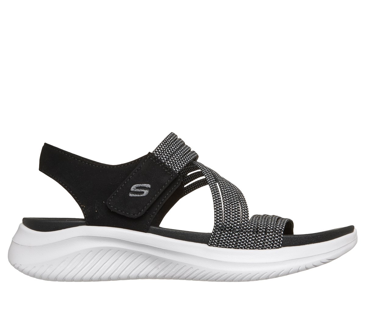 Skechers Ultra Flex 3.0 Sandal - Sunday Candy en Negro, talla 35, Vegan