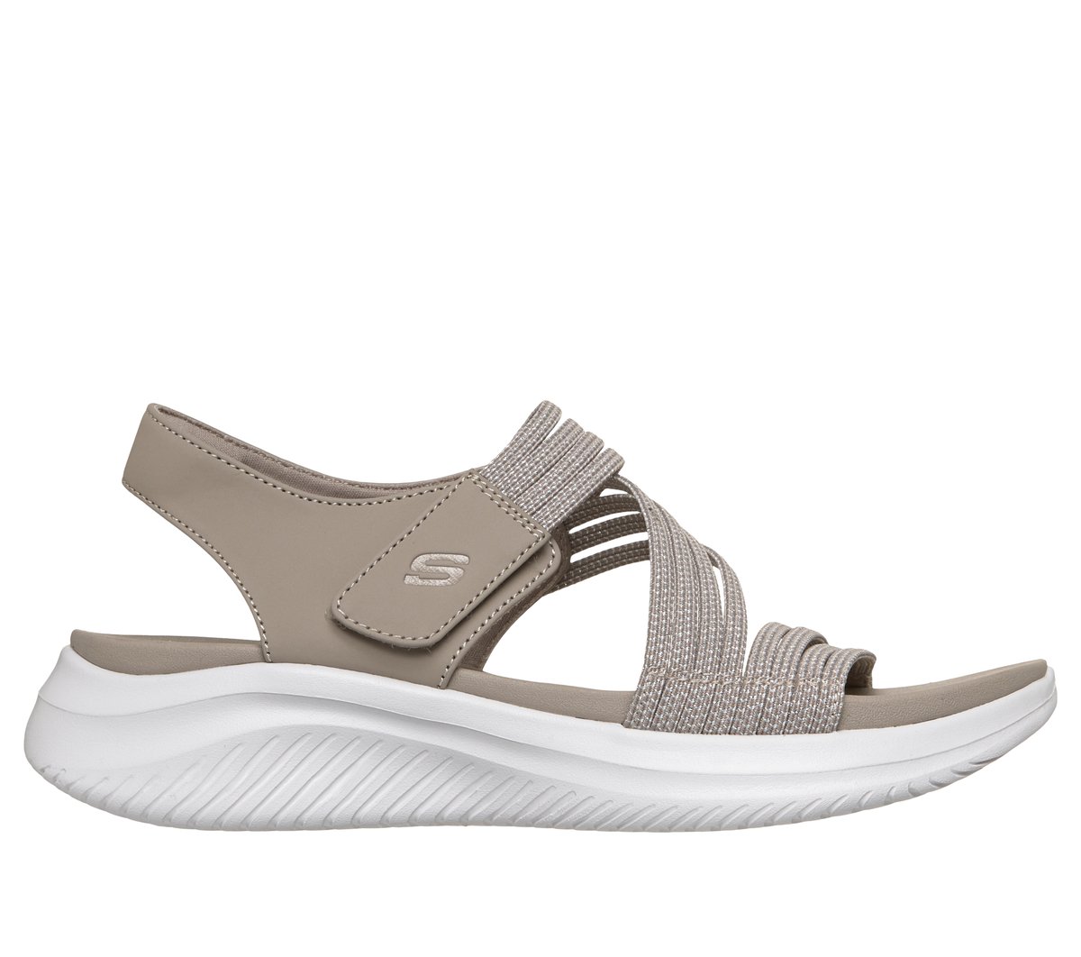 Skechers Ultra Flex 3.0 Sandal - Sunday Candy en Taupe, talla 35, Vegan