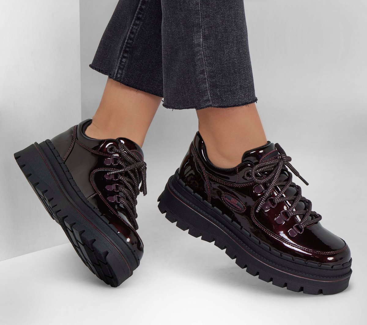 Platform Sneakers Old Style Skechers Shoes Vintage SKECHERS Black