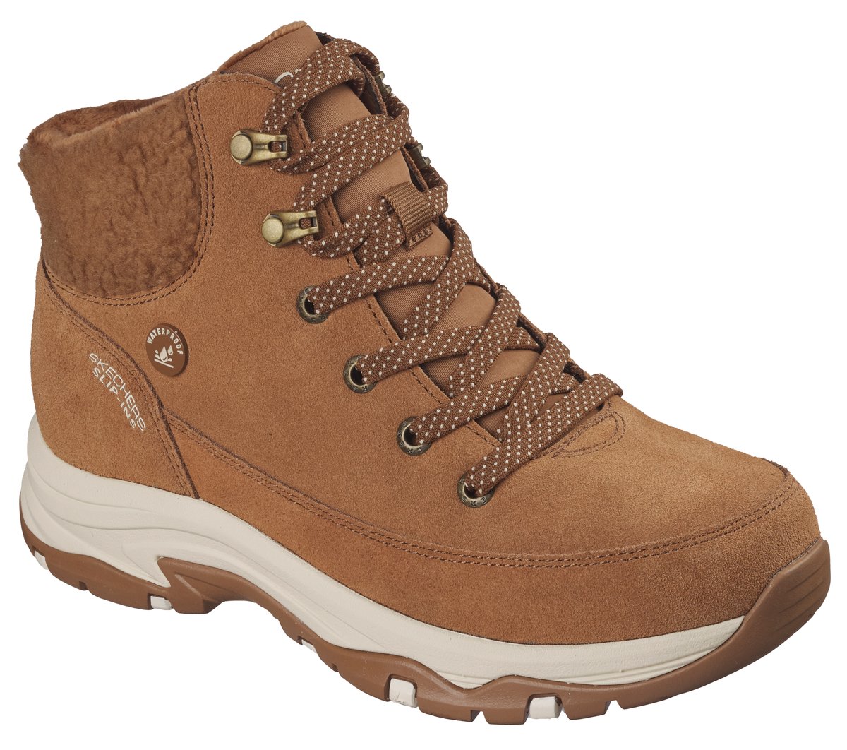 Skechers Slip-ins Waterproof Relaxed Fit: Trego - Snow Breeze Chaussures Moyen Width en Châtaigne
