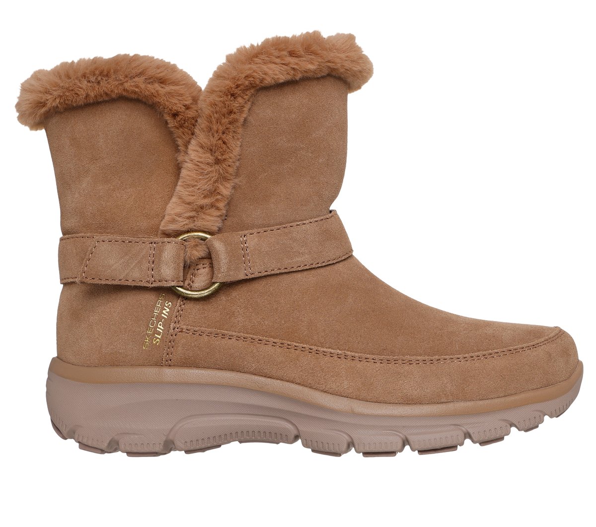 Skechers Slip-ins Relaxed Fit: Easy Going - Dreamers Luxe Vibes en Castaña, talla 38