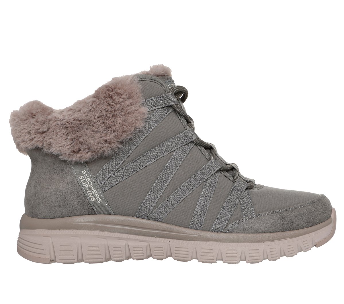 Skechers Skechers Women's Slip-ins: Graceful - Cosy Strolls Boots in Olive, Size 5 | Textile, Vegan