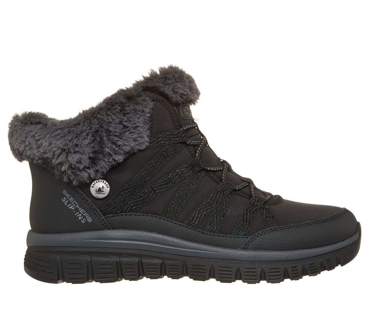 Skechers Slip-ins Waterproof: Graceful - Misty Strolls en Negro, talla 36
