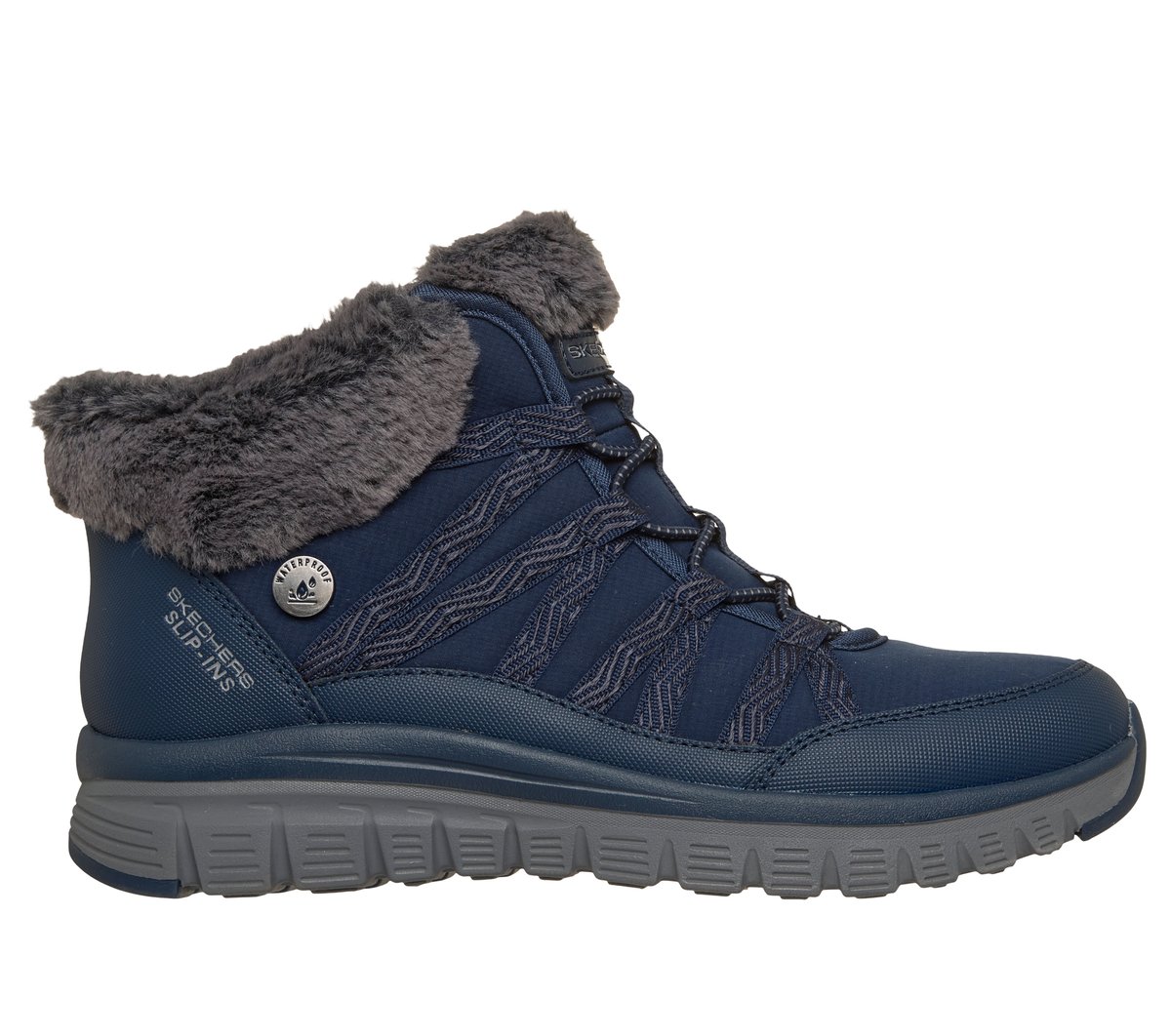 Skechers Slip-ins Waterproof: Graceful - Misty Strolls en Navy, talla 36.5, Vegan