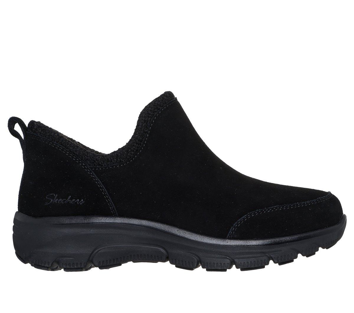 Skechers Skechers Women's Relaxed Fit: Easy Going - Sweet Behavior Boots in Black, Size 5.5 Wide | Leather/Textile