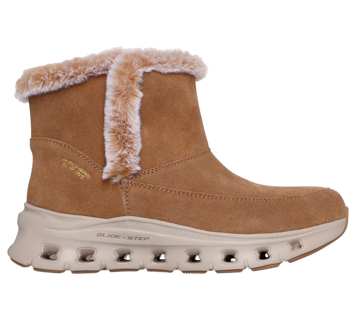 Skechers Slip-ins: Glide-Step Pro Bota - Cozy Wish en Castaña, talla 36
