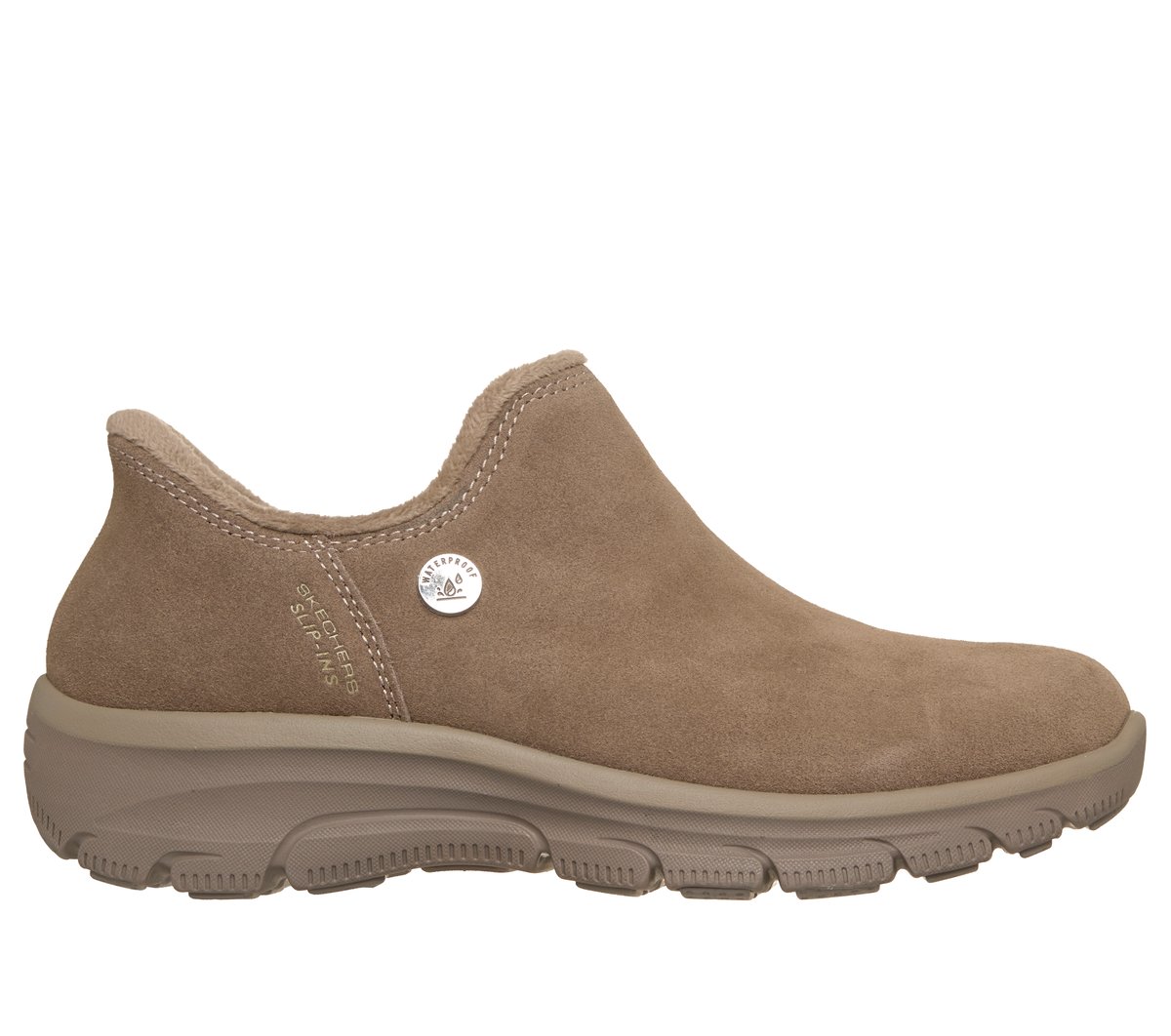 Skechers Slip-ins Waterproof: Easy Going - Winter Wind en Taupe, talla 37