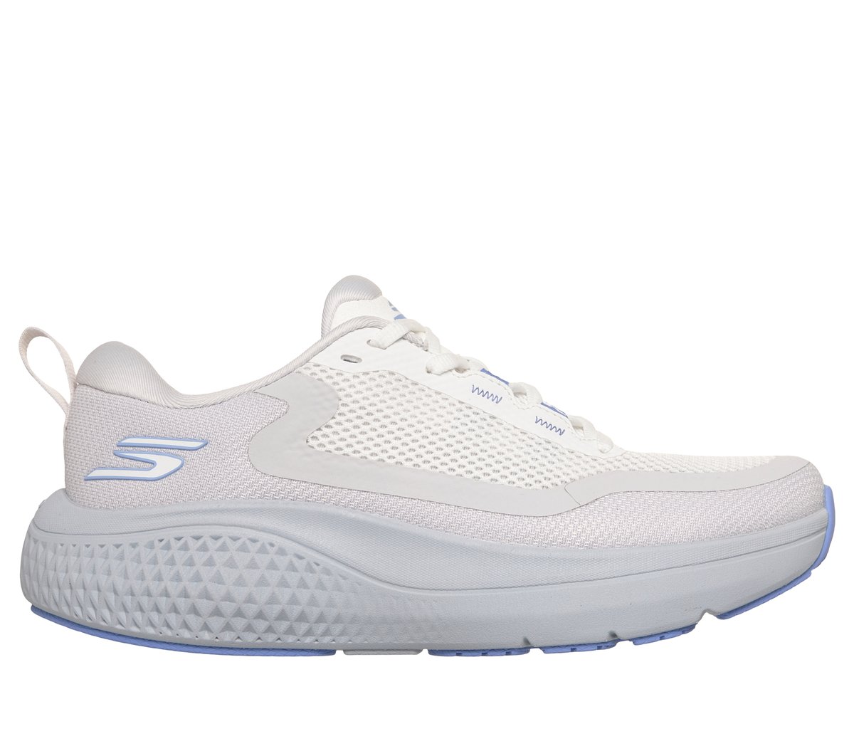 Skechers GO RUN Supersonic Max en Gris Claro/Morado, talla 40, Vegan