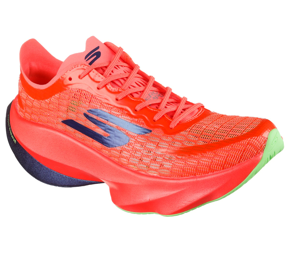 Skechers Aero Tempo Moyen Width en Corail, Vegan, Hyper Burst