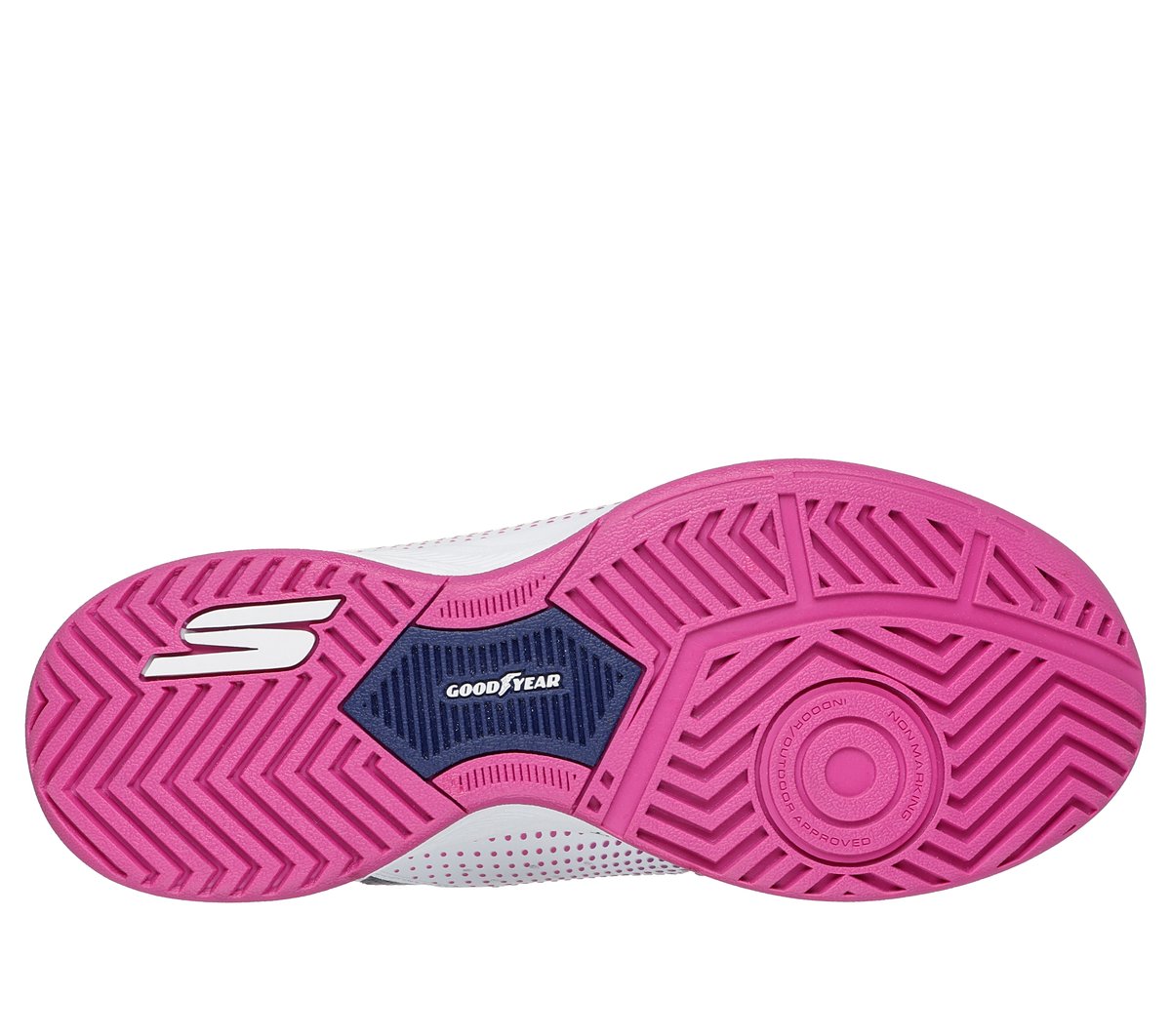 Skechers Slip-ins Relaxed Fit: Viper Court Reload Moyen Width en Blanc/Bleu Marine, Vegan, Lavable en machine , Arch Fit