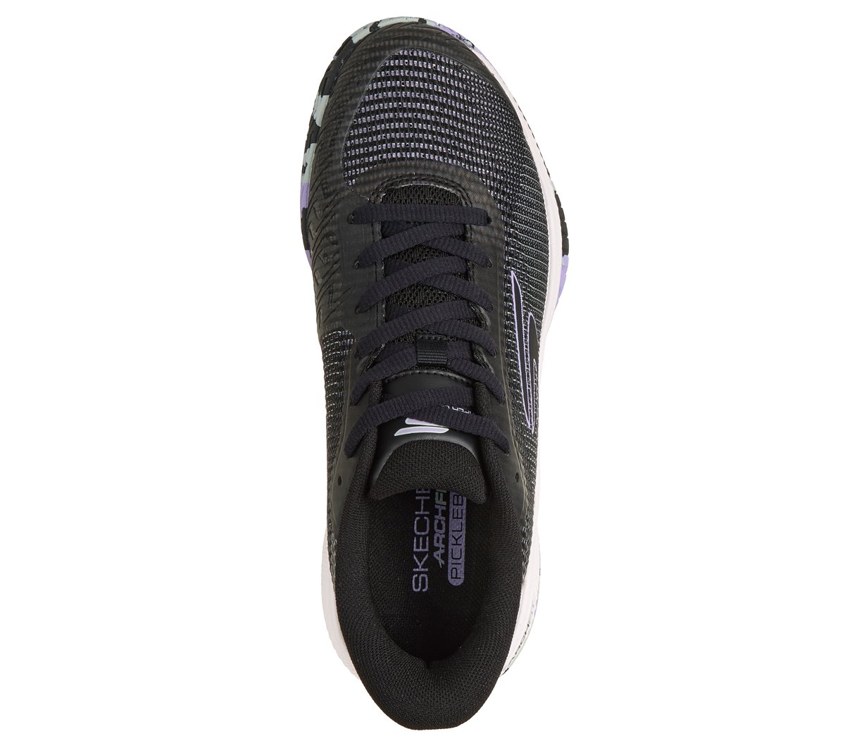 Skechers Viper Court Pro 2.0 Moyen Width en Noir/Lavande, Arch Fit