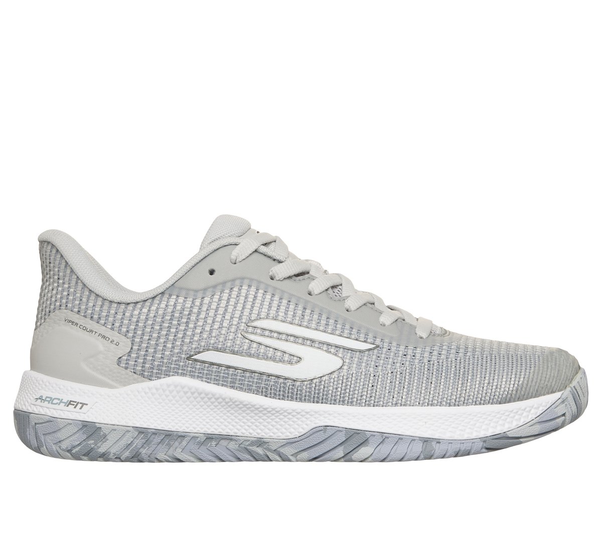 Skechers Viper Court Pro 2.0 en Gris Claro, talla 38