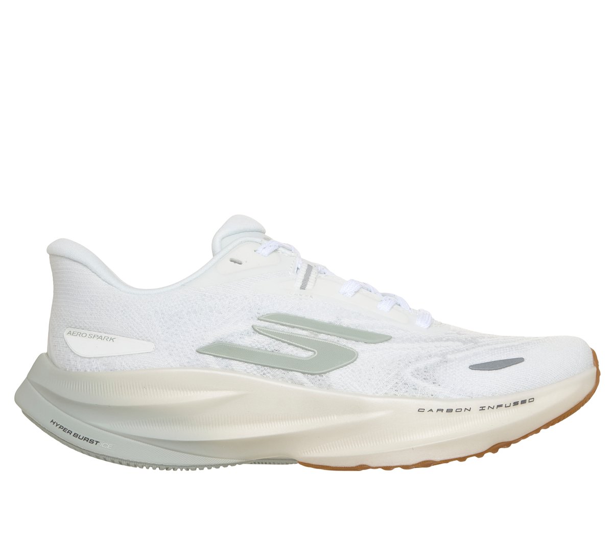 Skechers Aero Spark en Blanco/Verde, talla 39.5, Vegan