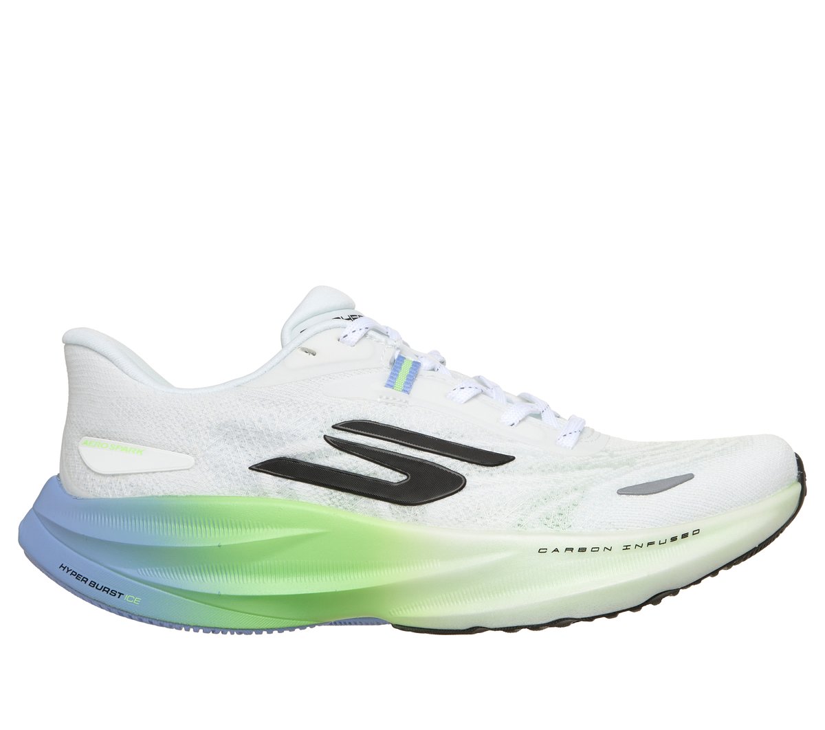 Skechers Aero Spark en Blanco/Lima, talla 36.5, Vegan