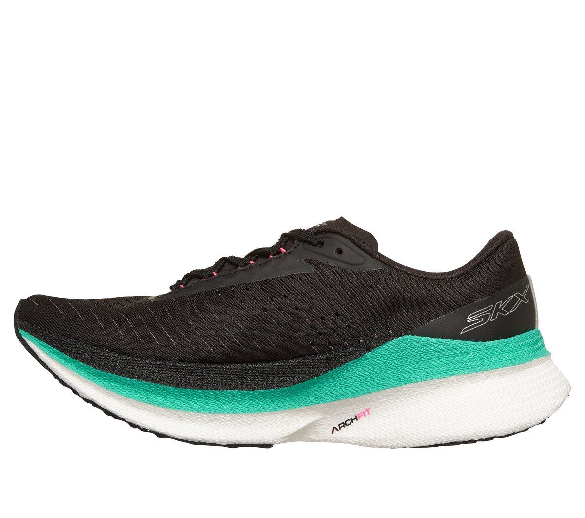 Skechers Aero Razor Moyen Width en Noir, Vegan, Lavable en machine , Arch Fit, Hyper Burst