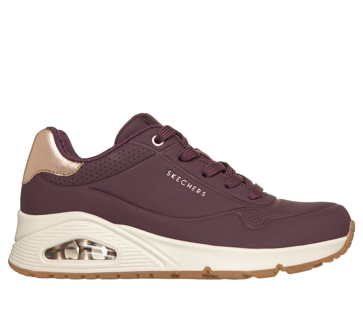 Skechers UNO - Golden Air en Vino, talla 36