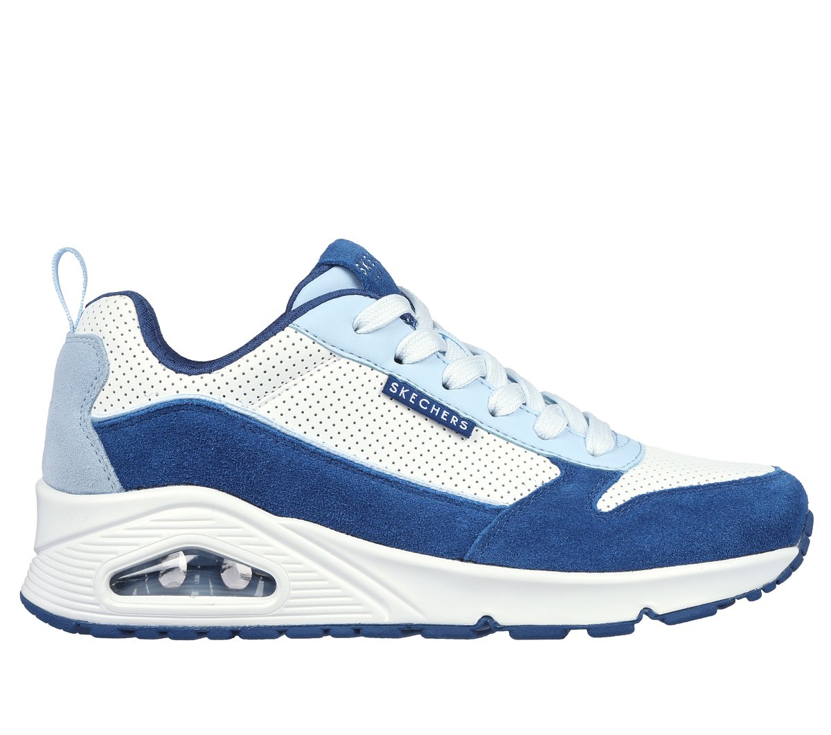 Skechers Uno - 2 Much Fun Sneaker In Weiss/Blau, GrößE 39-image