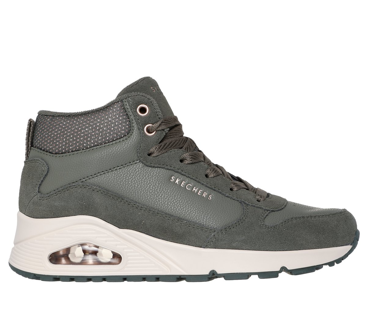 Skechers UNO - Stacre Shine en Oliva, talla 39.5
