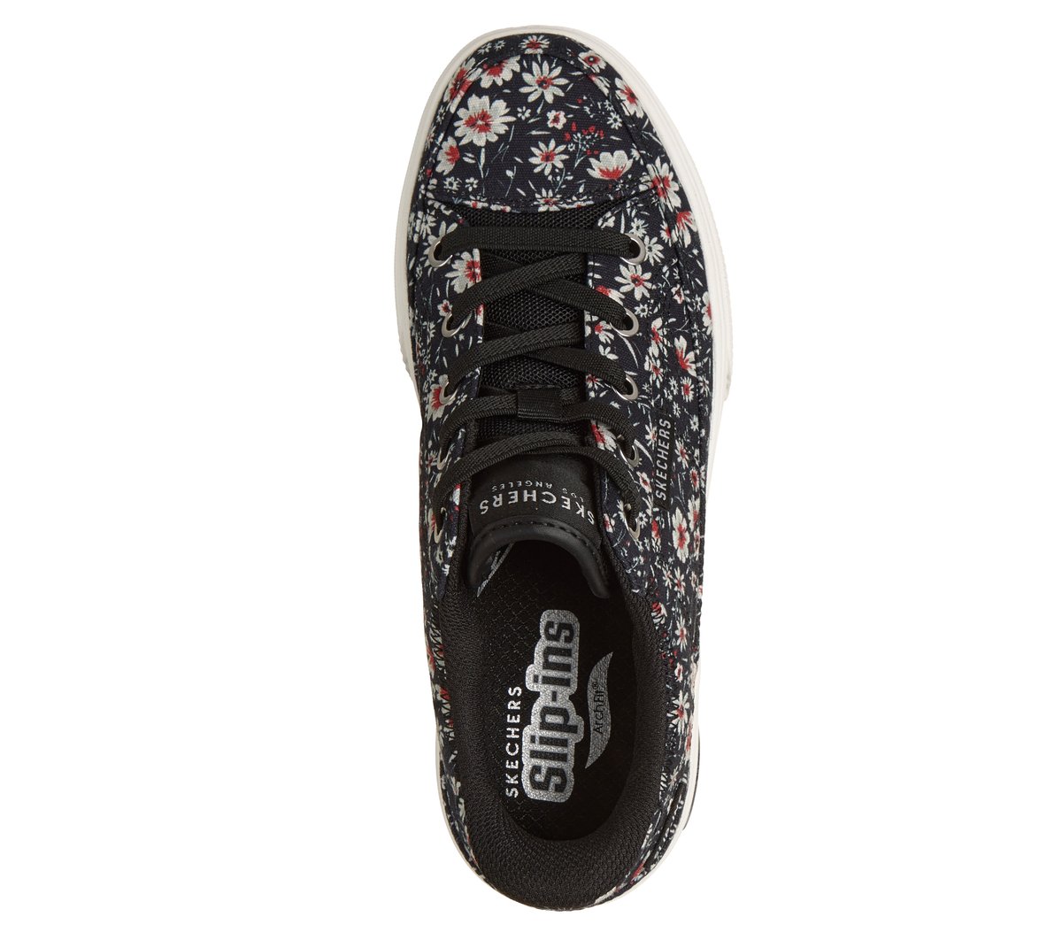 Skechers Slip-ins: Arch Fit Arcade - Wild Nite Chaussures Moyen Width en Noir/Rouge, Vegan, Lavable en machine