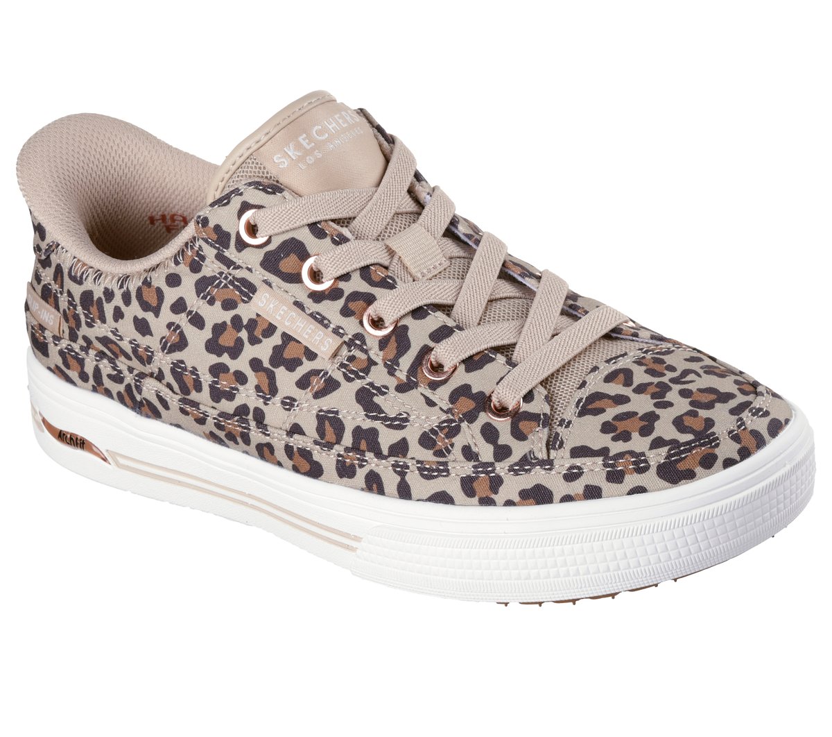 Skechers Slip-ins: Arch Fit Arcade - Wild Nite Chaussures Moyen Width en Cheetah, Vegan, Lavable en machine