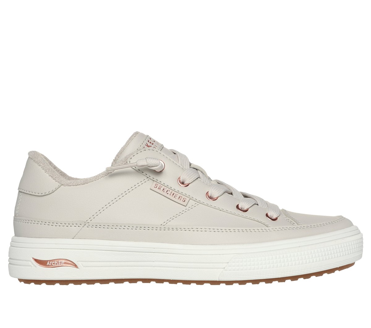 Skechers Women's Arch Fit Arcade - On My Way Sneaker in Off White, Size 3 | Synthetic-image-197627201733