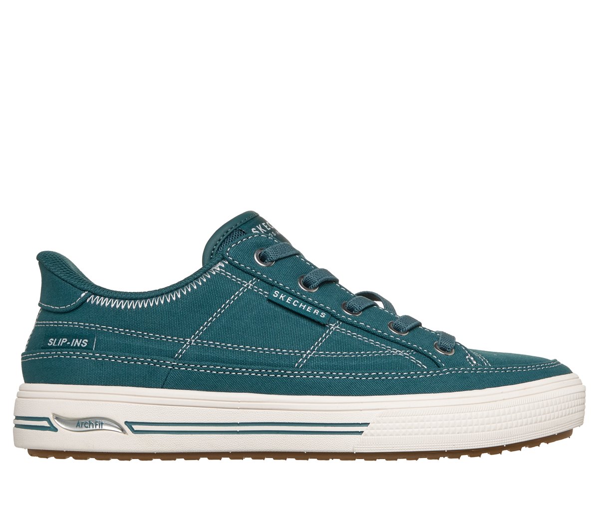Skechers Slip-ins: Arch Fit Arcade - See Ya There en Verdeazulado, talla 40, Vegan