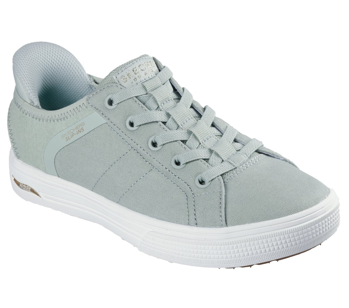 Skechers Slip-ins: Arch Fit Arcade - Forever Cozy Chaussures Moyen Width en Vert Sauge, Vegan, Lavable en machine